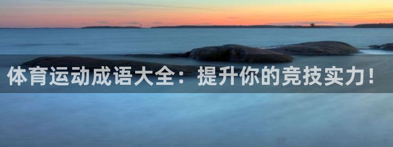 yy易游官方集团官网：体育运动成语大全：提升你的竞技